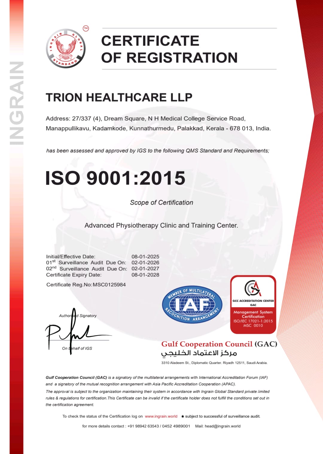 TRION Healthcare LLP – Physiotherapy and Rehabilitation Centre